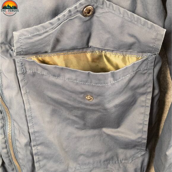 Empyre Y2K Bomber Jacket Blue Cotton Canvas Long Sleeve Hooded Full-Zip Men's S - Picture 10 of 15